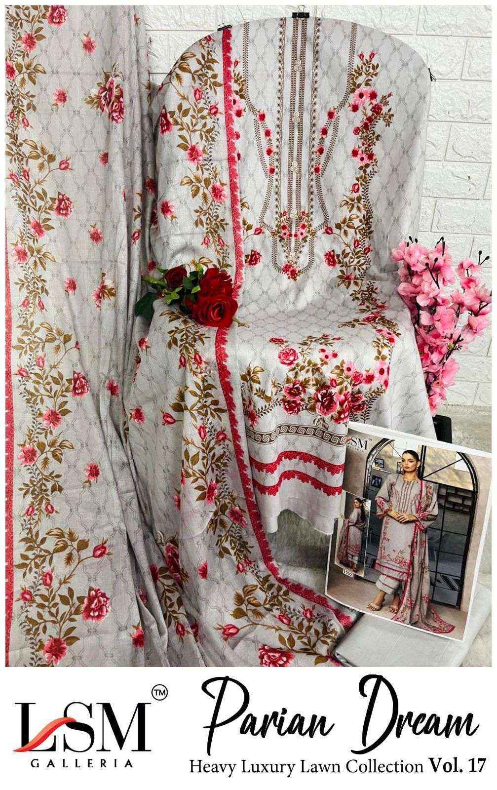 LSM Galleria Parian Dream Vol 17 Lawn Cotton Dress Material Collection ( 6 Pcs Catalog )