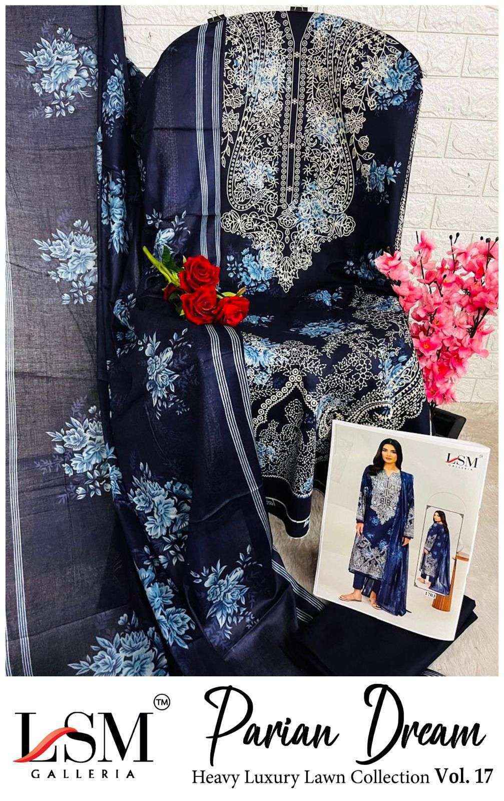 LSM Galleria Parian Dream Vol 17 Lawn Cotton Dress Material Collection ( 6 Pcs Catalog )