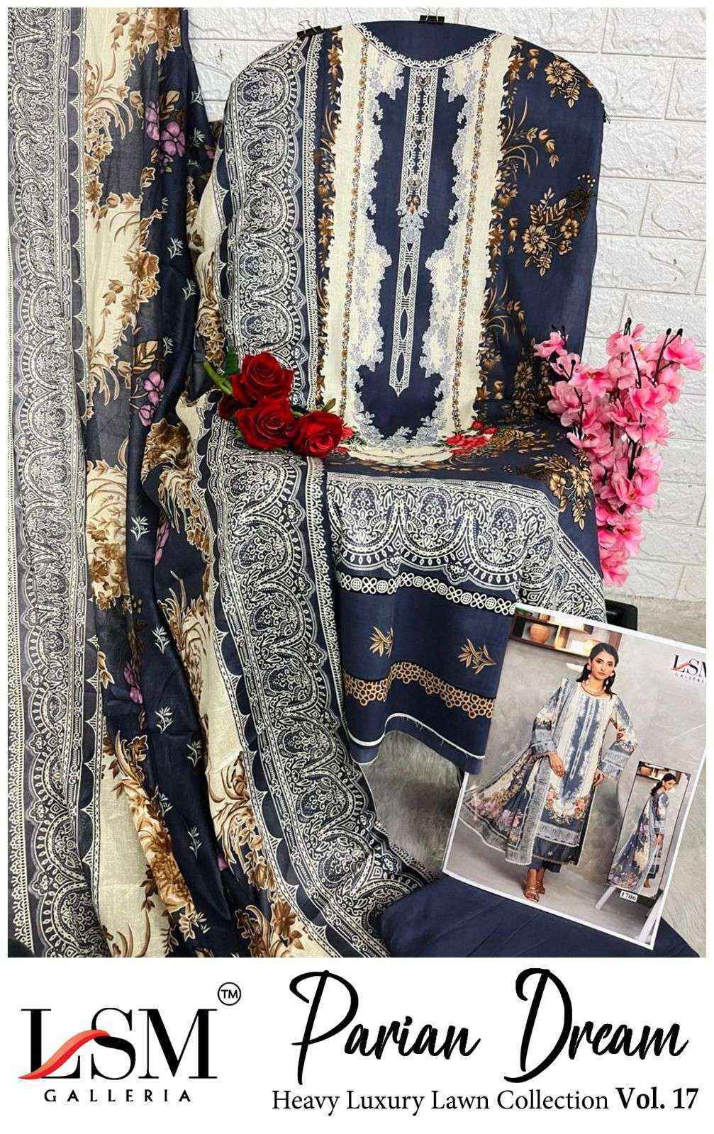 LSM Galleria Parian Dream Vol 17 Lawn Cotton Dress Material Collection ( 6 Pcs Catalog )