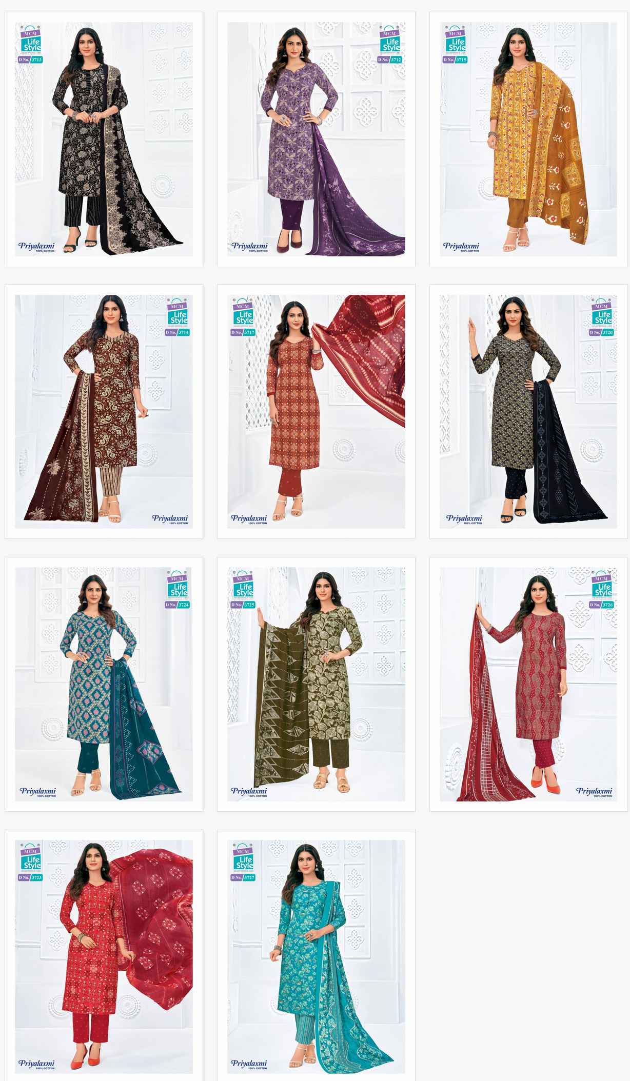 Mcm Priyalaxmi Vol 37 Cotton Printed Dress Material Wholesale Price ( 20 Pcs Catalog )