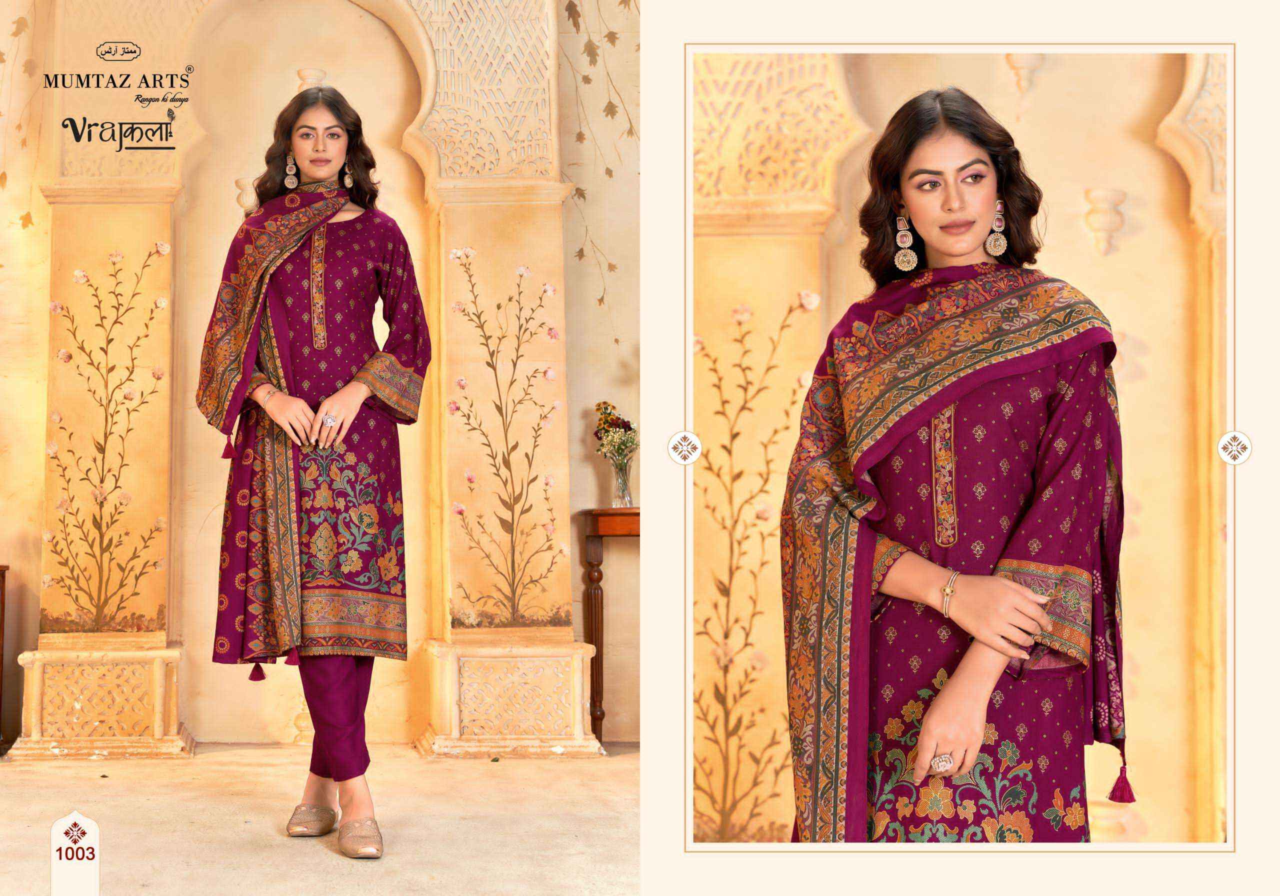 Mumtaz Arts Kimkhaab Pure Viscose Pashmina Dress Collection ( 5 Pcs Catalog )