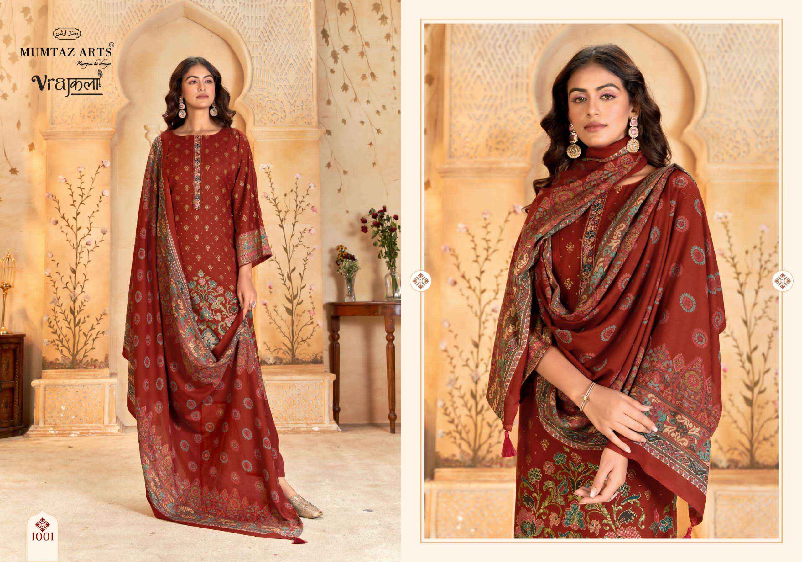 Mumtaz Arts Kimkhaab Pure Viscose Pashmina Dress Collection ( 5 Pcs Catalog )