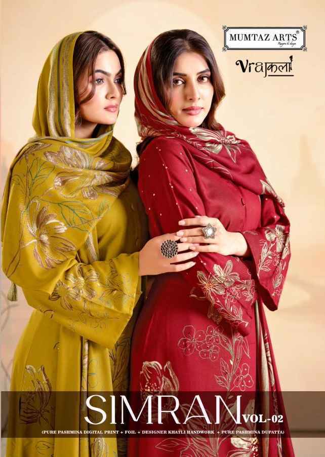 Mumtaz Arts Simran Vol 2 Viscose Pashmina Dress Material Collection ( 4 Pcs Catalog )