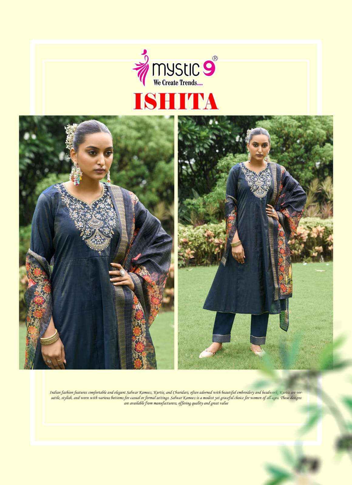Mystic 9 Ishita Vol 1 Anarkali Style Premium Designs Collection ( 8 Pcs Catalog )