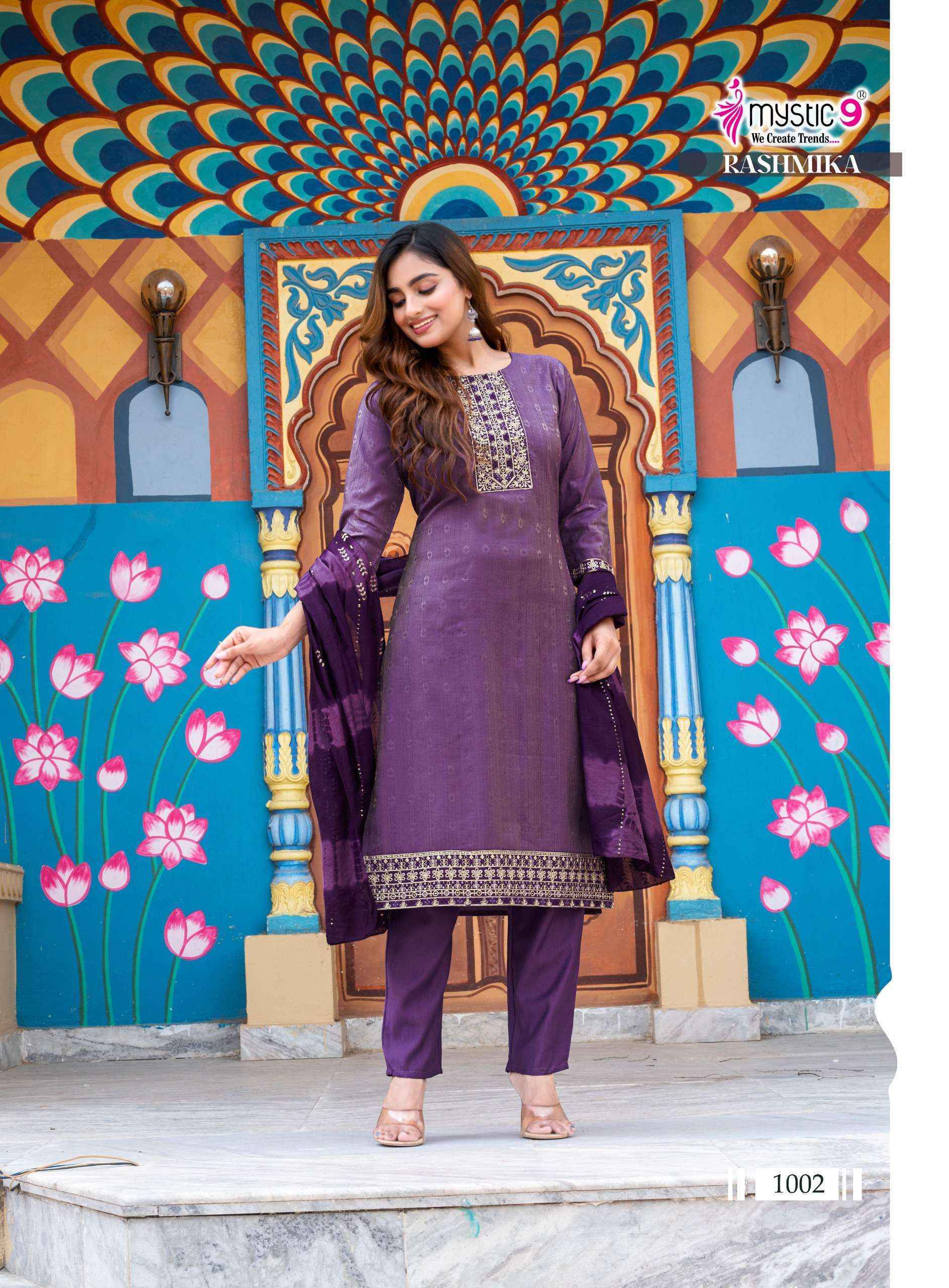 Mystic 9 Rashmika Vol 1 Simer Kurti Combo Collection ( 8 Pcs Catalog )