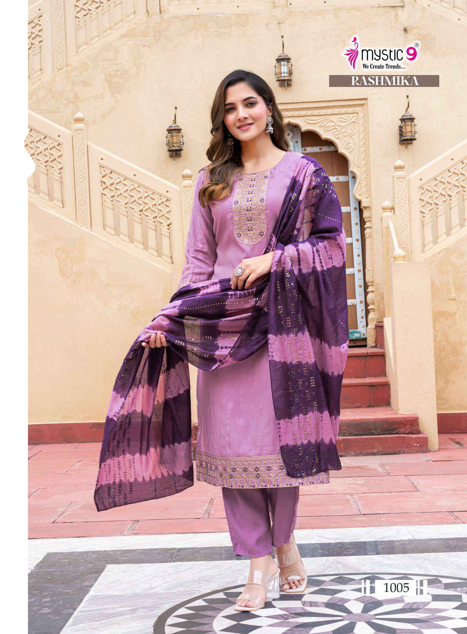 Mystic 9 Rashmika Vol 1 Simer Kurti Combo Collection ( 8 Pcs Catalog )