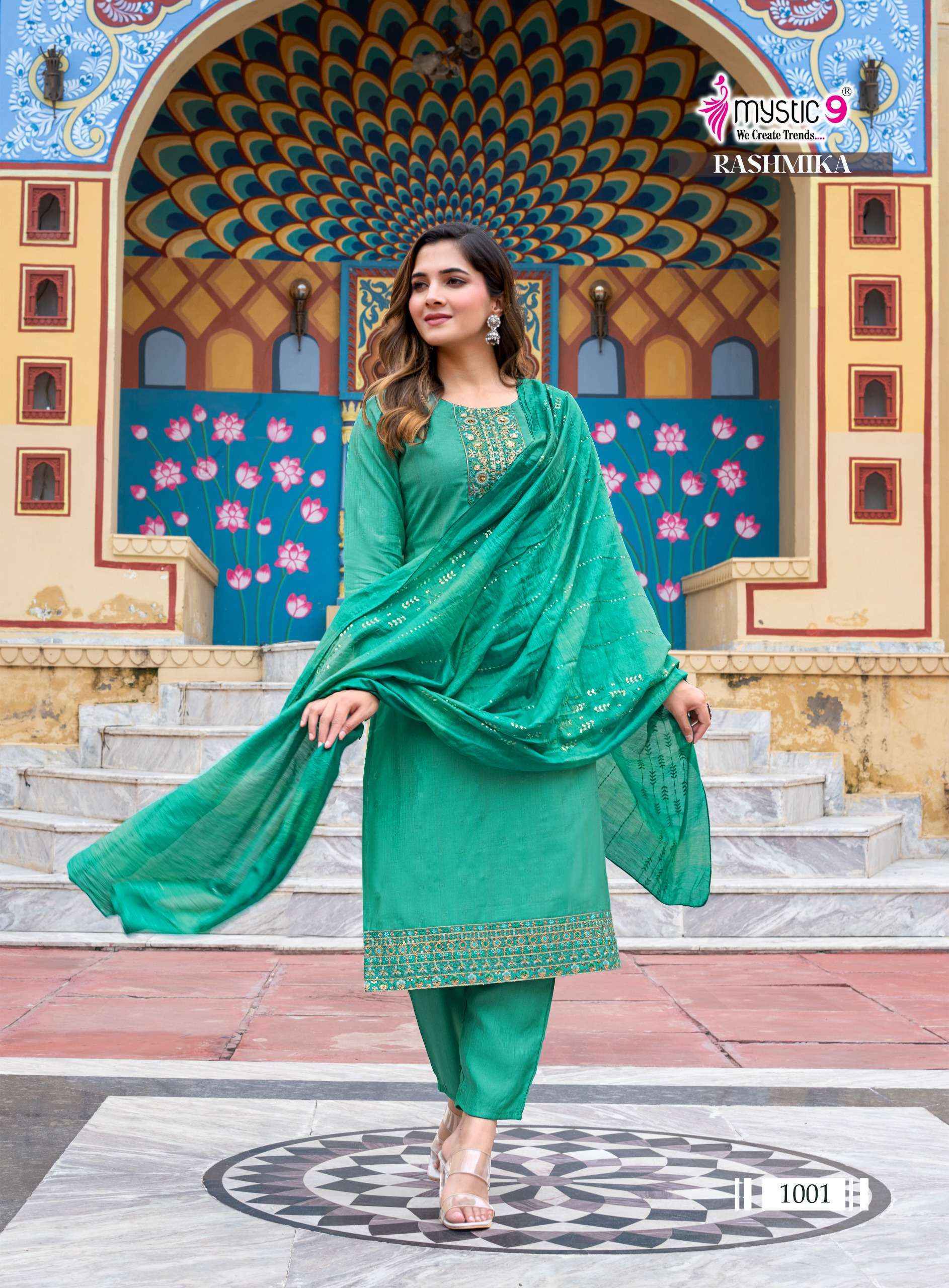 Mystic 9 Rashmika Vol 1 Simer Kurti Combo Collection ( 8 Pcs Catalog )