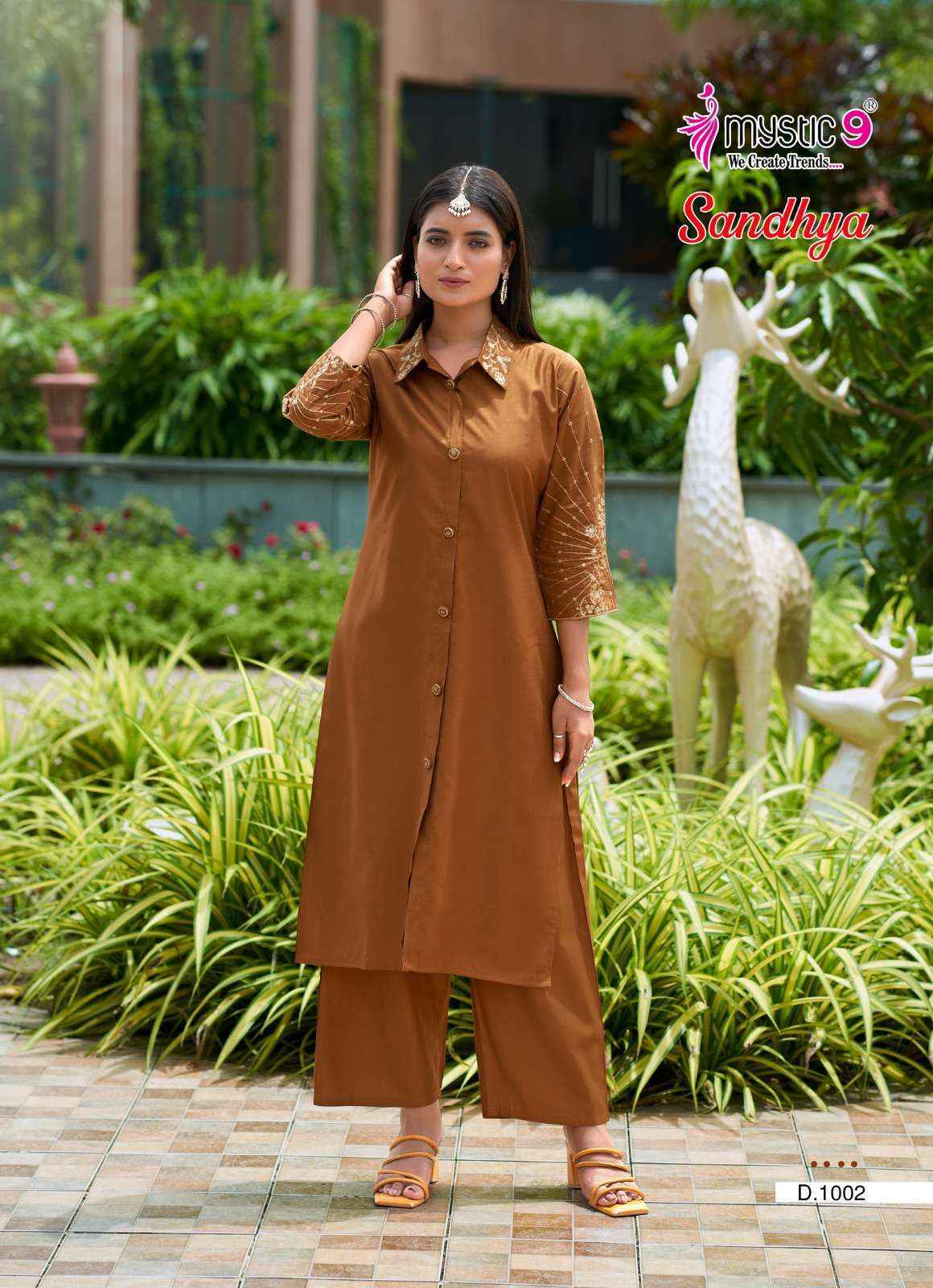 Mystic 9 Sandhya Silk Kurti With Bottom Collection ( 8 Pcs Catalog )