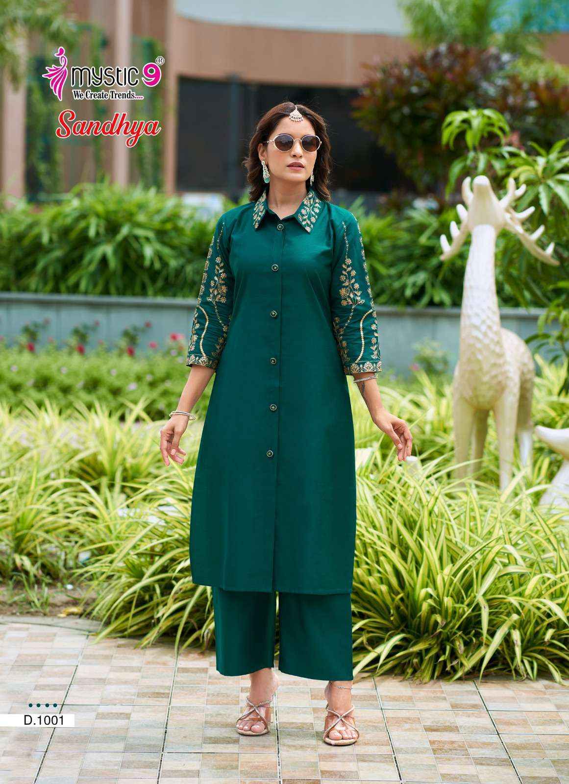 Mystic 9 Sandhya Silk Kurti With Bottom Collection ( 8 Pcs Catalog )