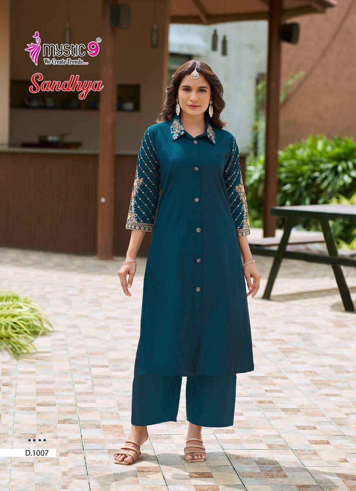 Mystic 9 Sandhya Silk Kurti With Bottom Collection ( 8 Pcs Catalog )