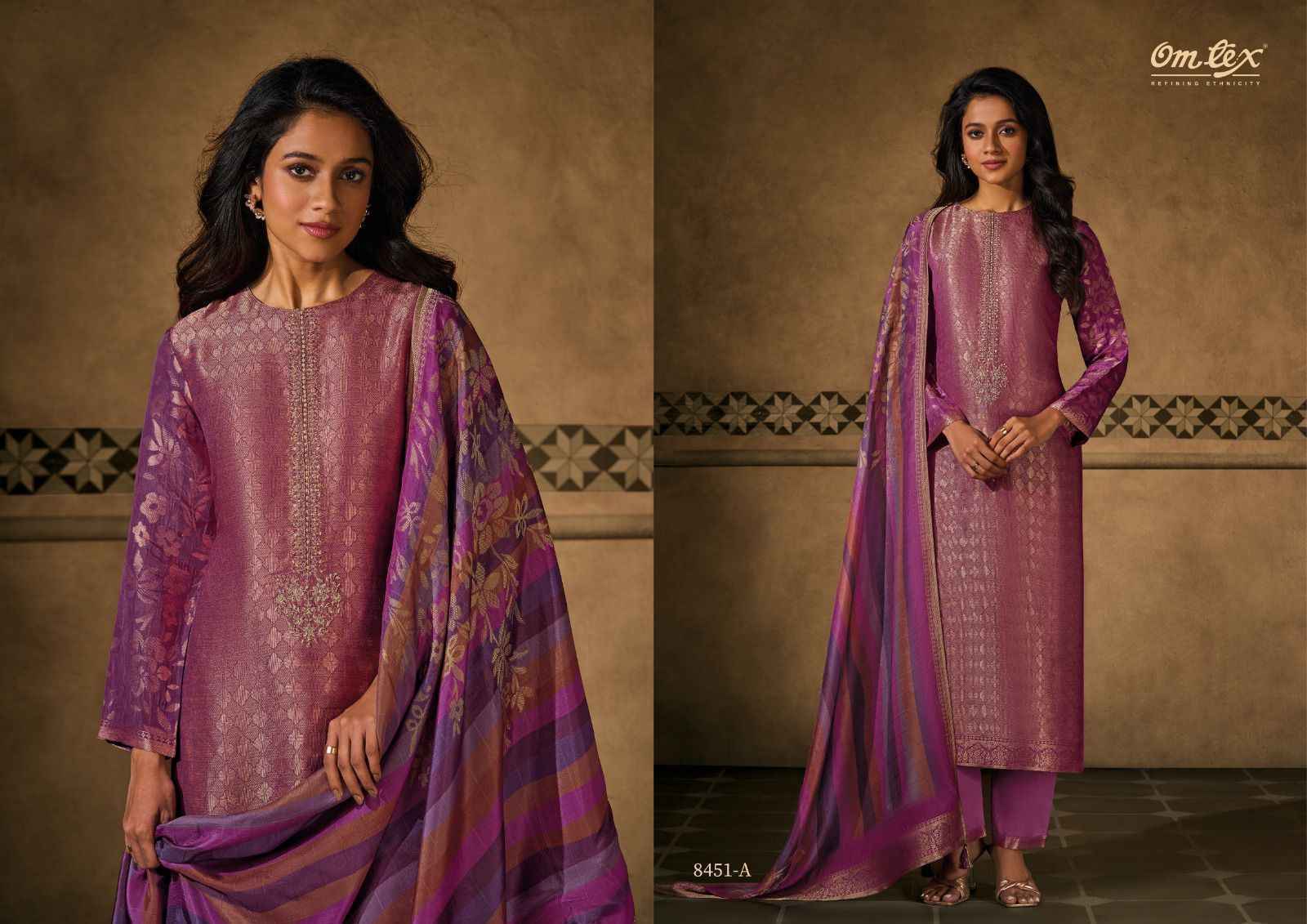 Omtex Baarish Karin Jacquared Dress Material 3 Pc Catalouge