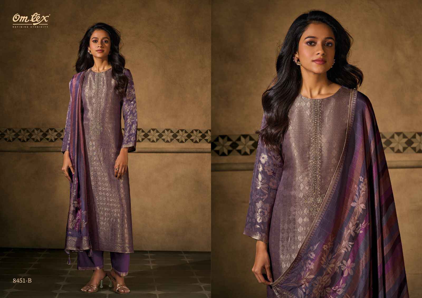 Omtex Baarish Karin Jacquared Dress Material 3 Pc Catalouge