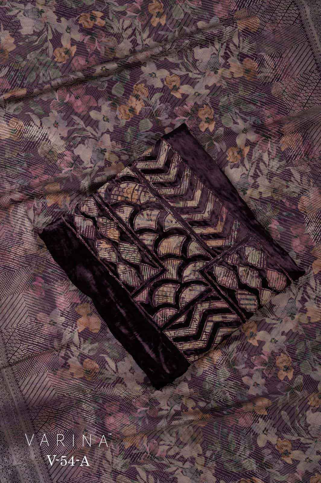 Omtex Varina V 54 Exclusive Pure Velvet Dress Material Wholesale Price ( 4 Pcs Catalog )