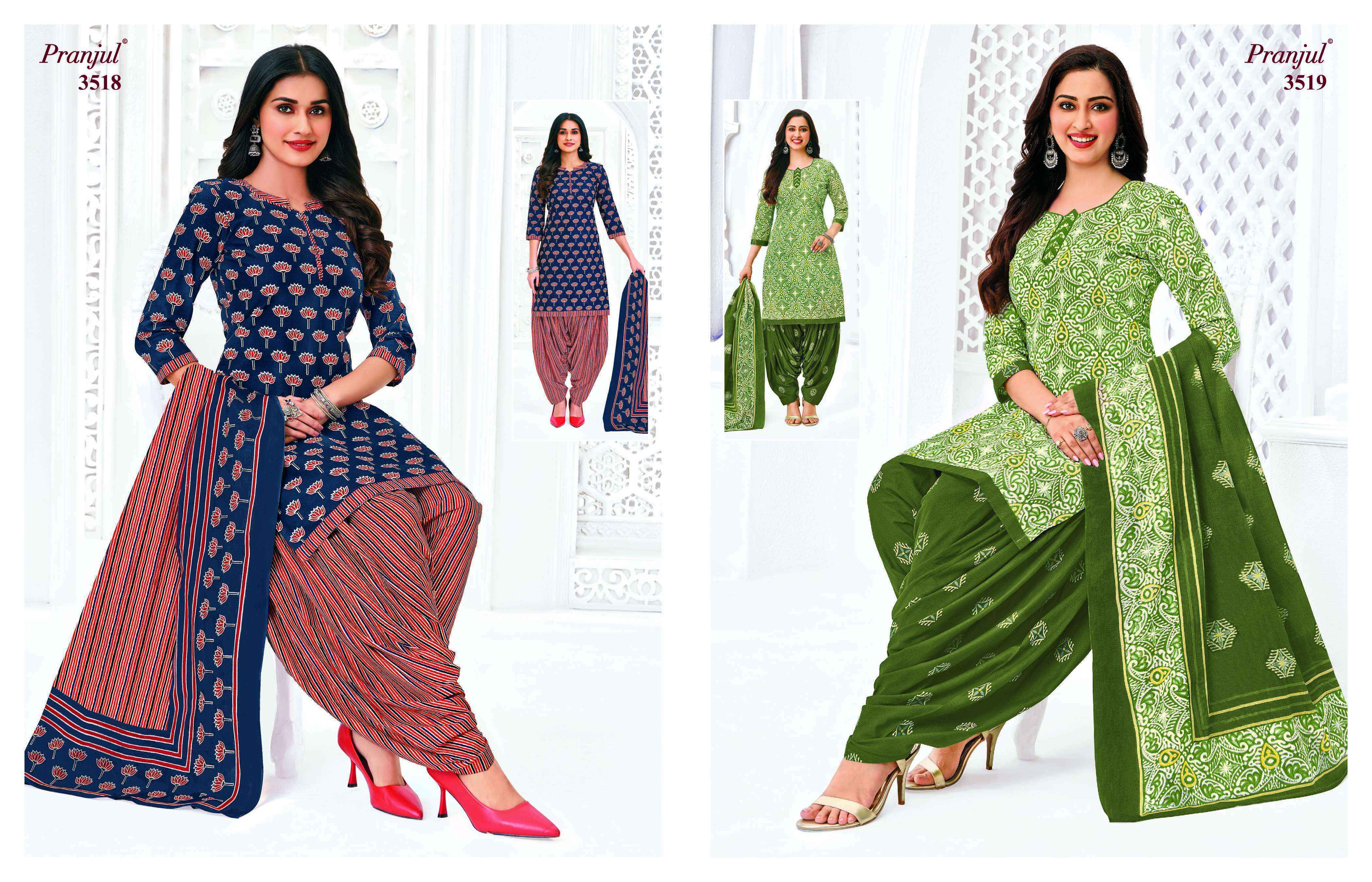 Pranjul Priyanshi Vol 35 Readymade Cotton Dress Collection ( 36 Pcs Catalog )