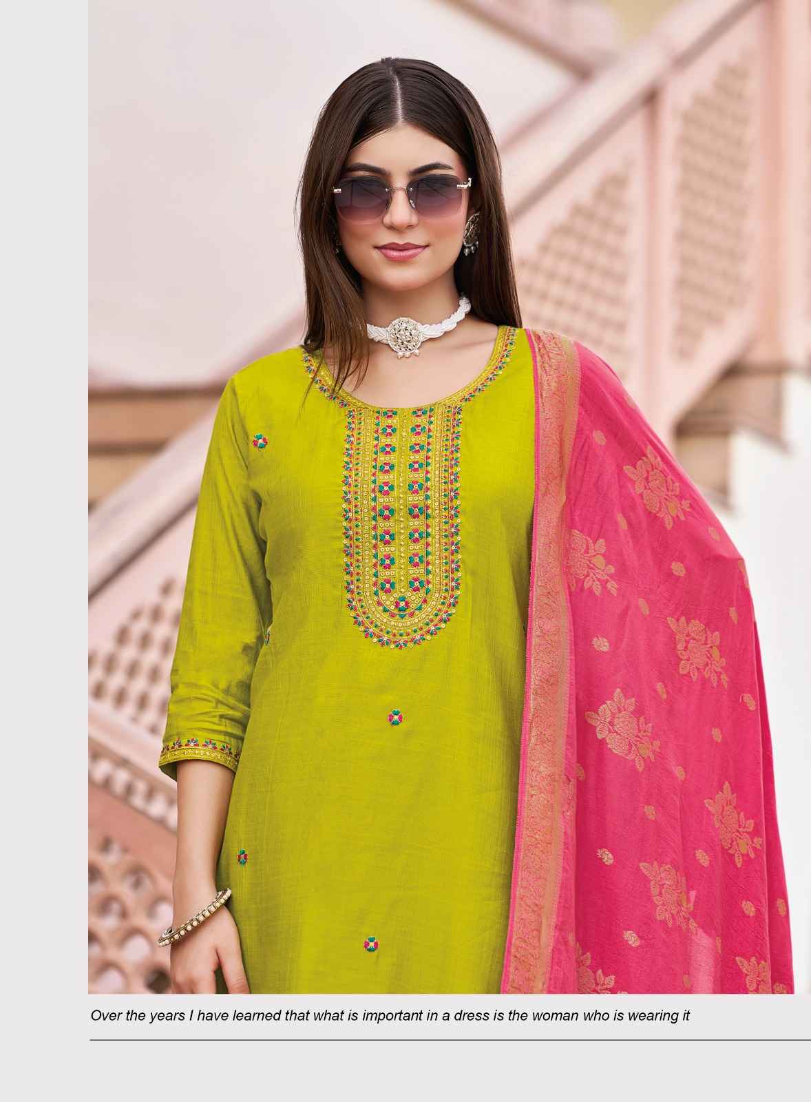 Radhika Nazakat Vol 2 Vertican Silk Embroidery Top Bottom And Dupatta Set Collection ( 6 Pcs Catalog )