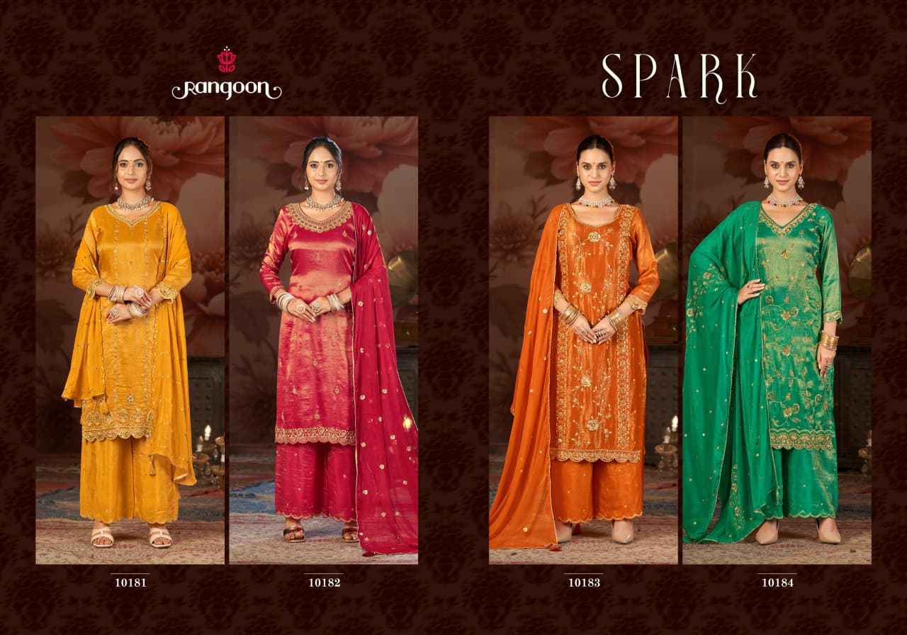 Rangoon Spark Readymade Viscose Simmer Dress Collection ( 4 Pcs Catalog )
