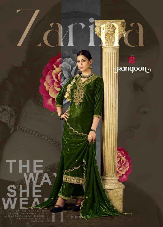 Rangoon Zarina Readymade Velvet Dress Collection ( 4 Pcs Catalog )
