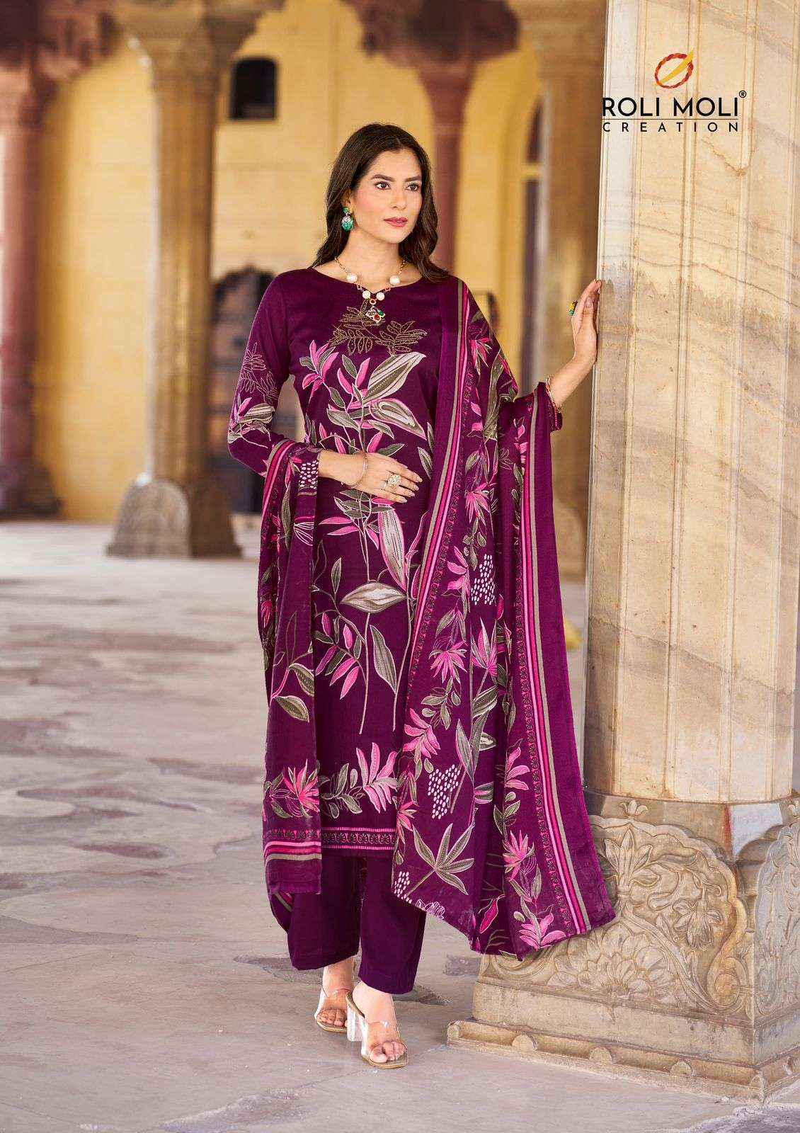 Roli Moli Noora Pashmina Dress Material Collection ( 8 Pcs Catalog )