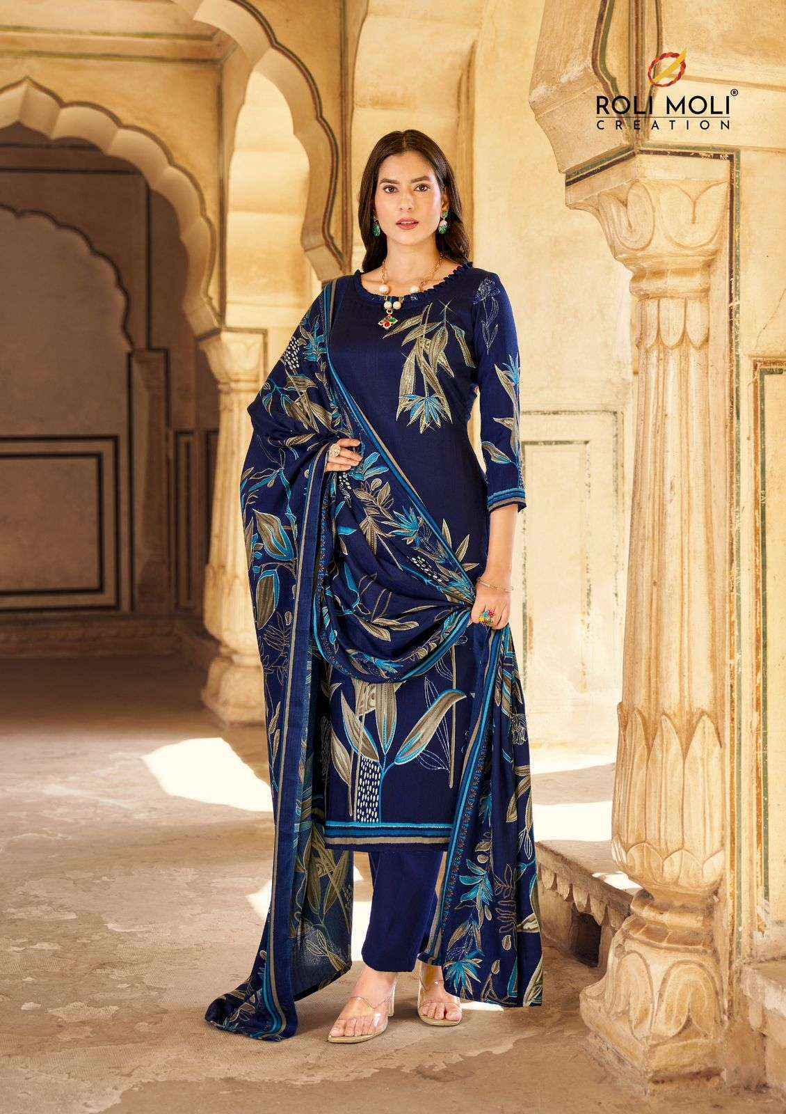 Roli Moli Noora Pashmina Dress Material Collection ( 8 Pcs Catalog )