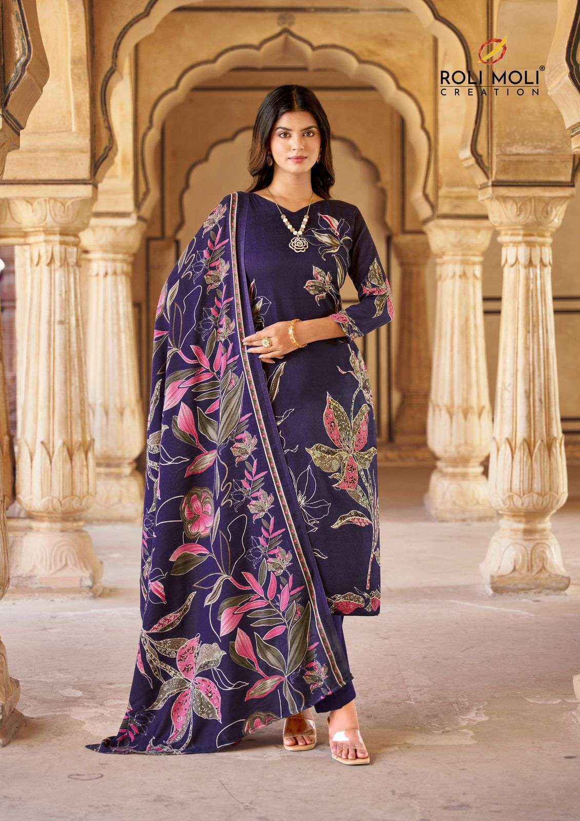 Roli Moli Noora Pashmina Dress Material Collection ( 8 Pcs Catalog )