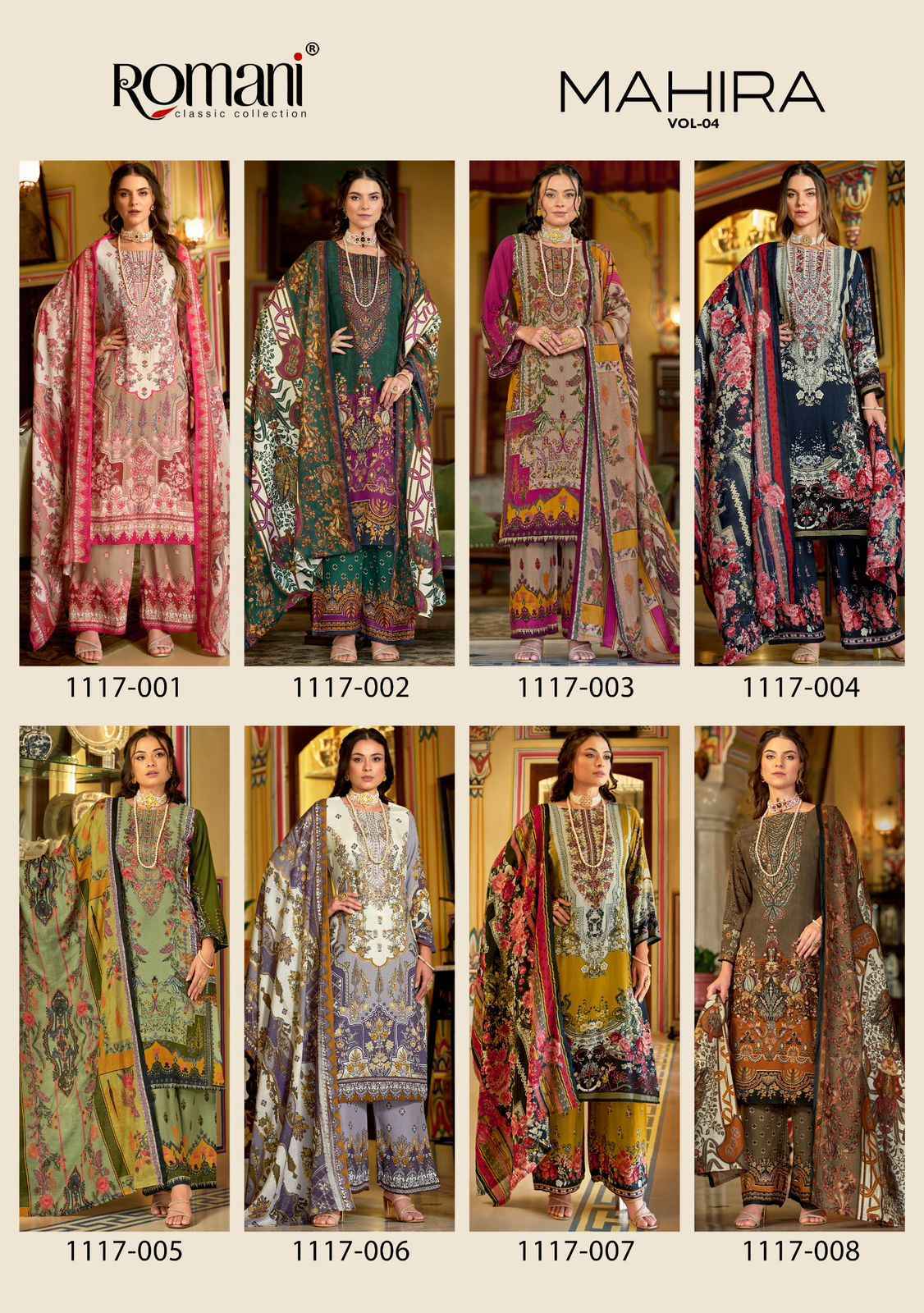Romani Mahira Vol 4 Cotton Dress Material Wholesale Price ( 8 Pcs Catalog )