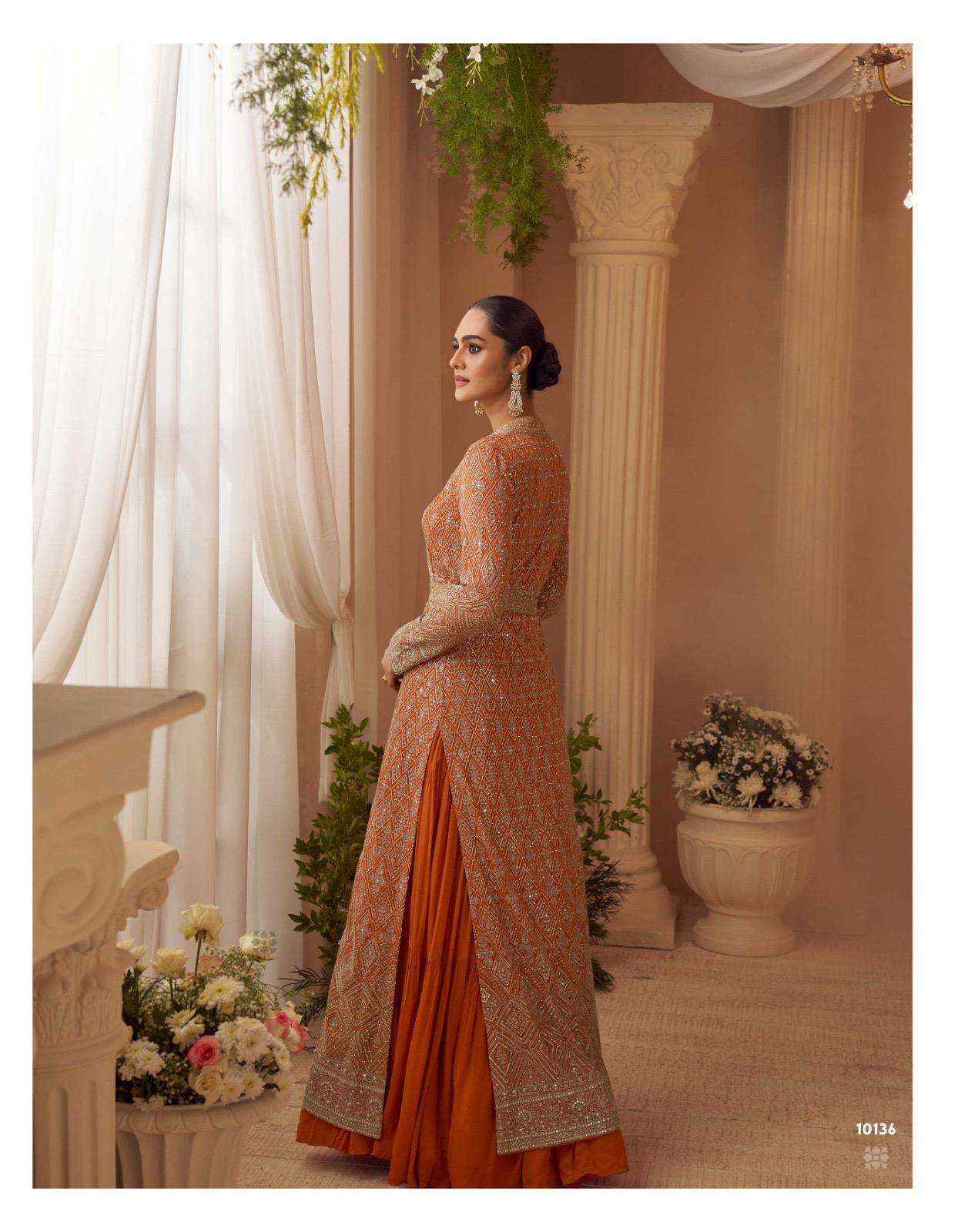 Sayuri Designer Kasmira Chinon Silk Gown Collection ( 4 Pcs Catalog )