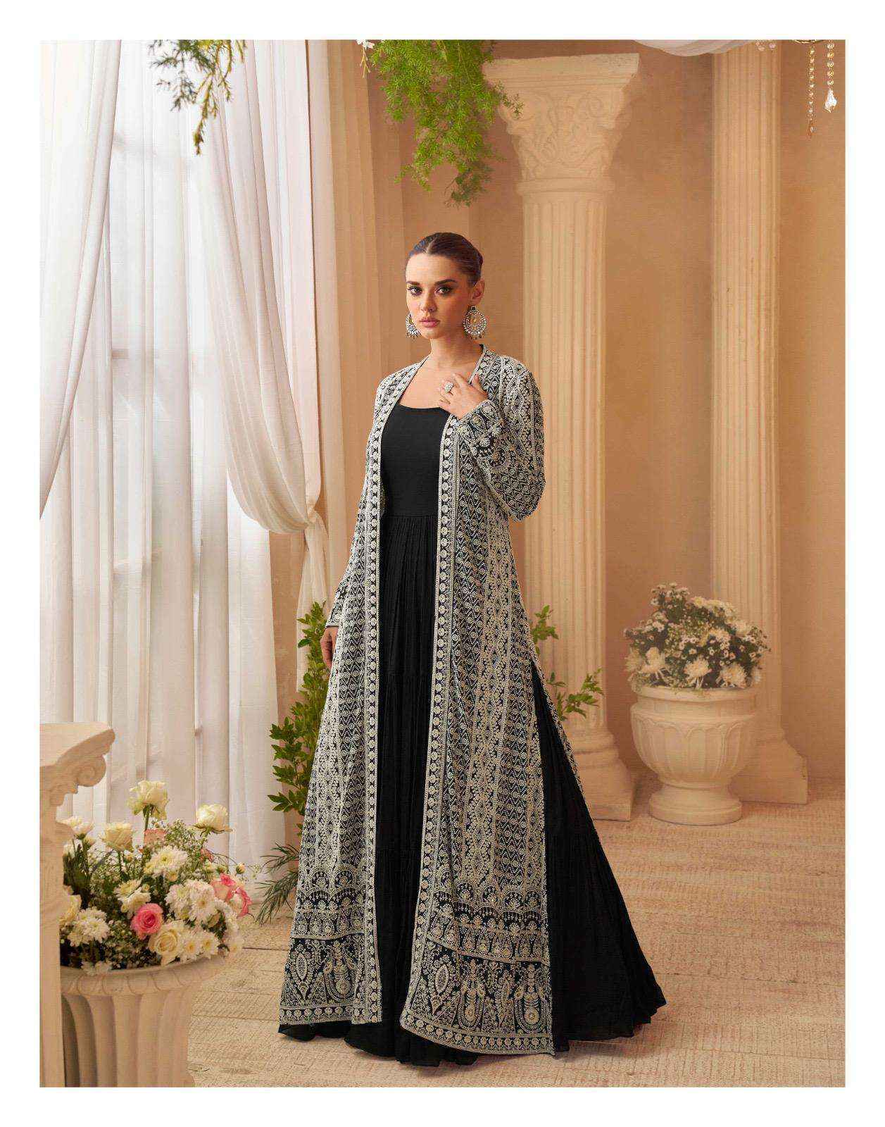 Sayuri Designer Kasmira Chinon Silk Gown Collection ( 4 Pcs Catalog )