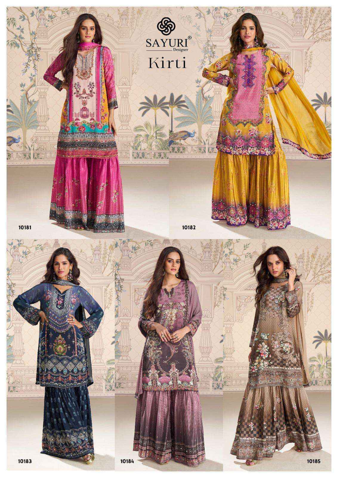 Sayuri Designer Kirti Readymade Silk Dress Wholesale Price ( 5 Pcs Catalog )
