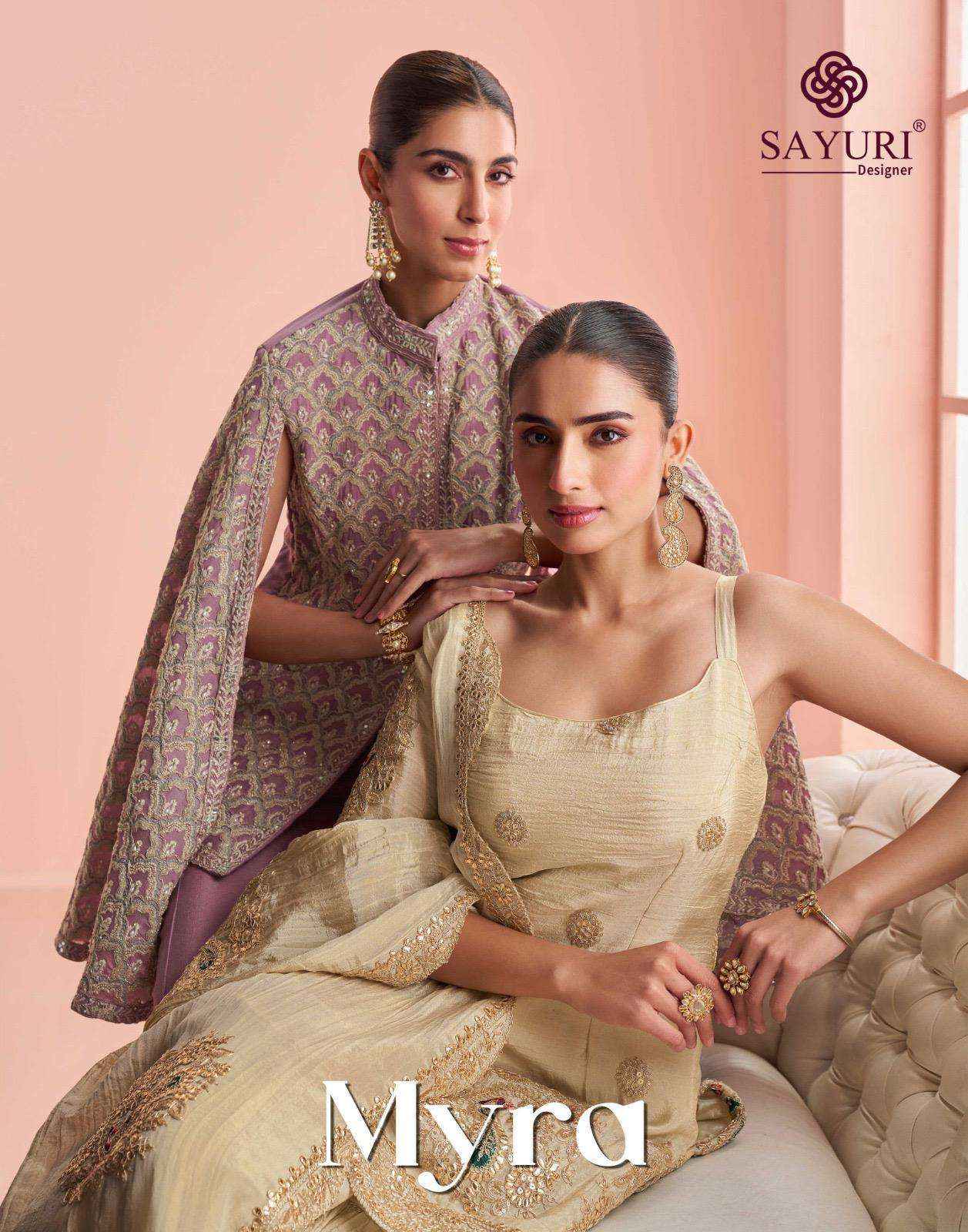 Sayuri Designer Myra Readymade Simer Silk Dress Collection ( 3 Pcs Catalog )