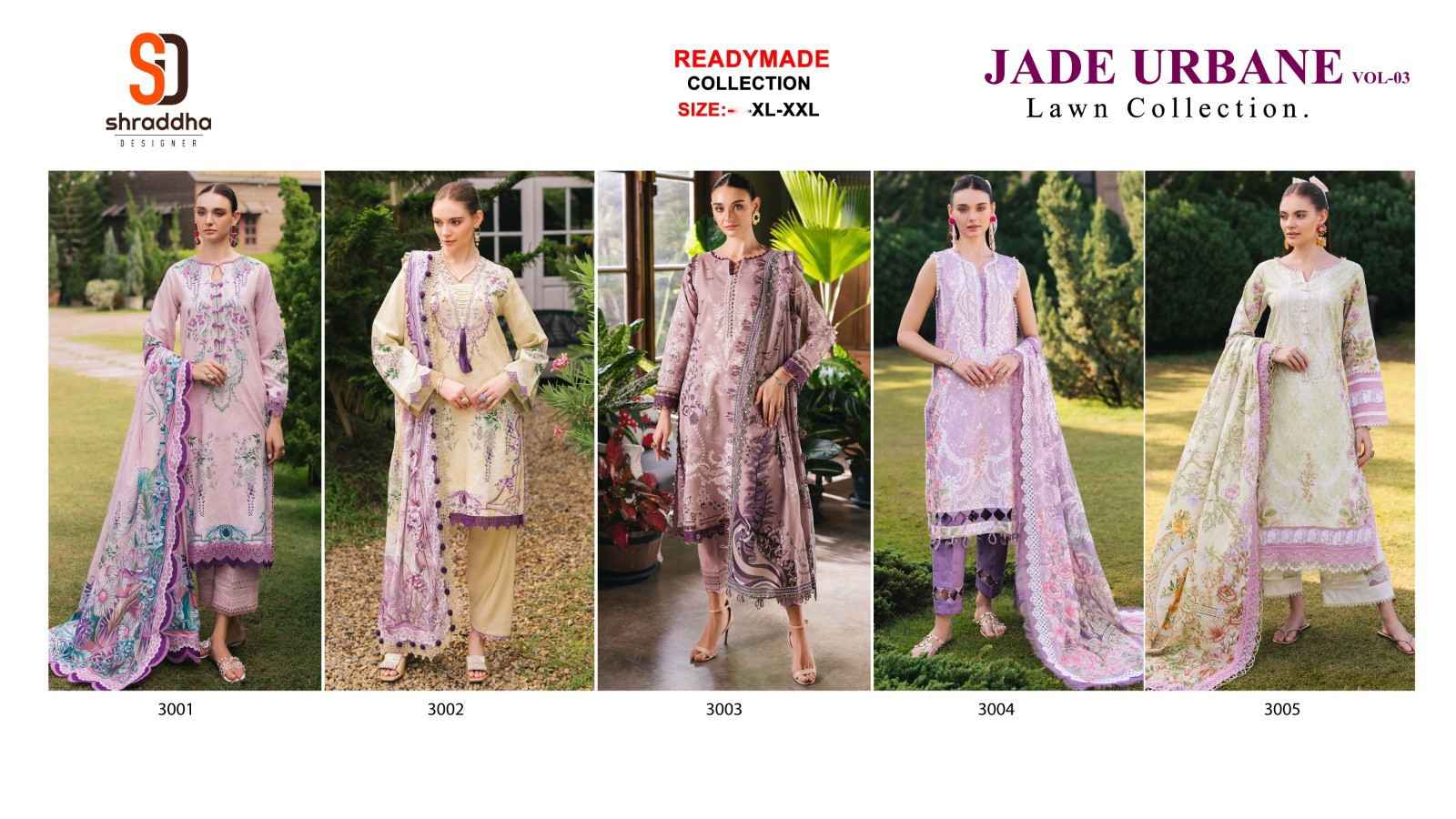 Shraddha Jade Urbane Vol 3 Lawn Cotton Embroidery Paksitani Suits
