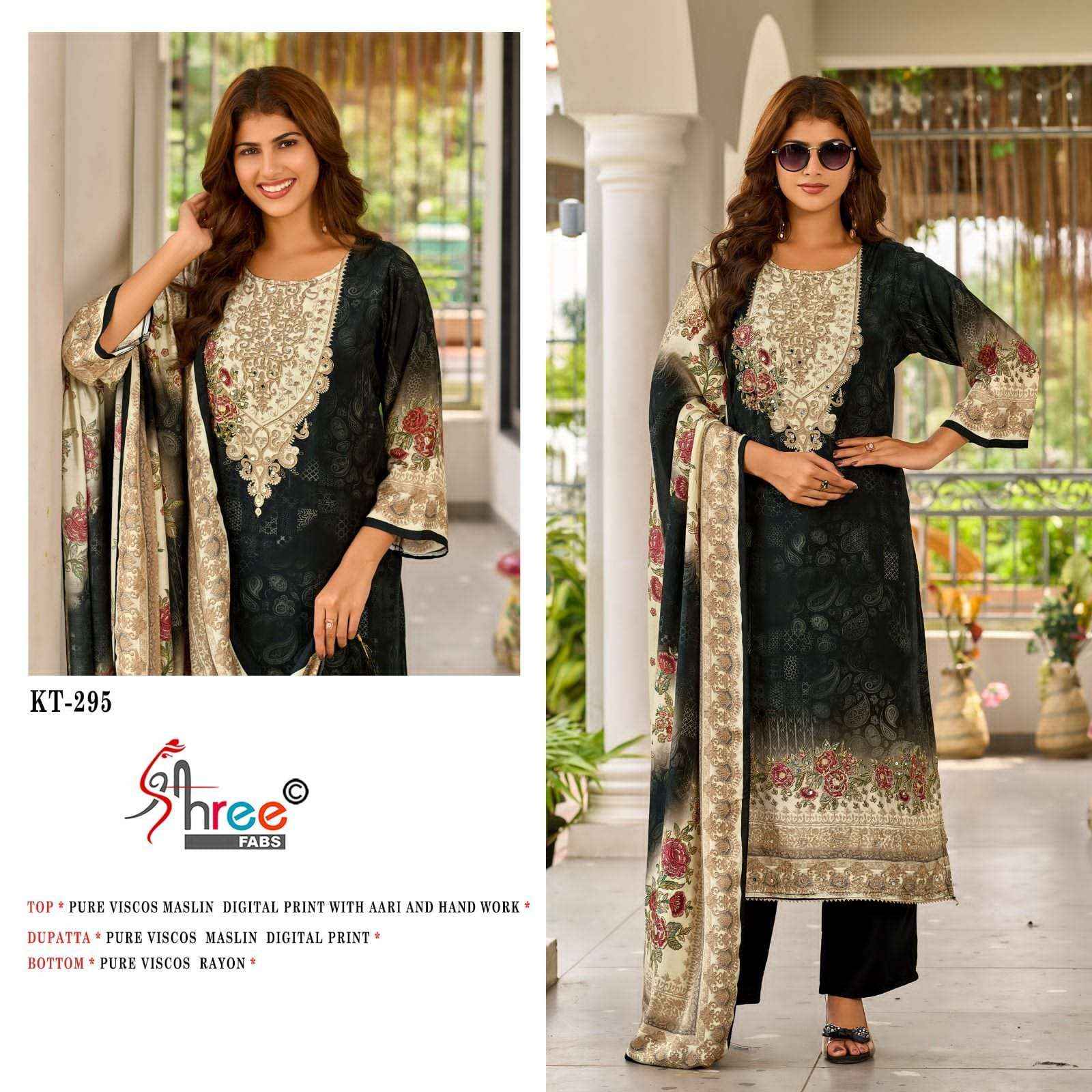 Shree Fabs Kt 295 Colors Pure Viscose Muslin Pakistani Dress Collection ( 4 Pcs Catalog )