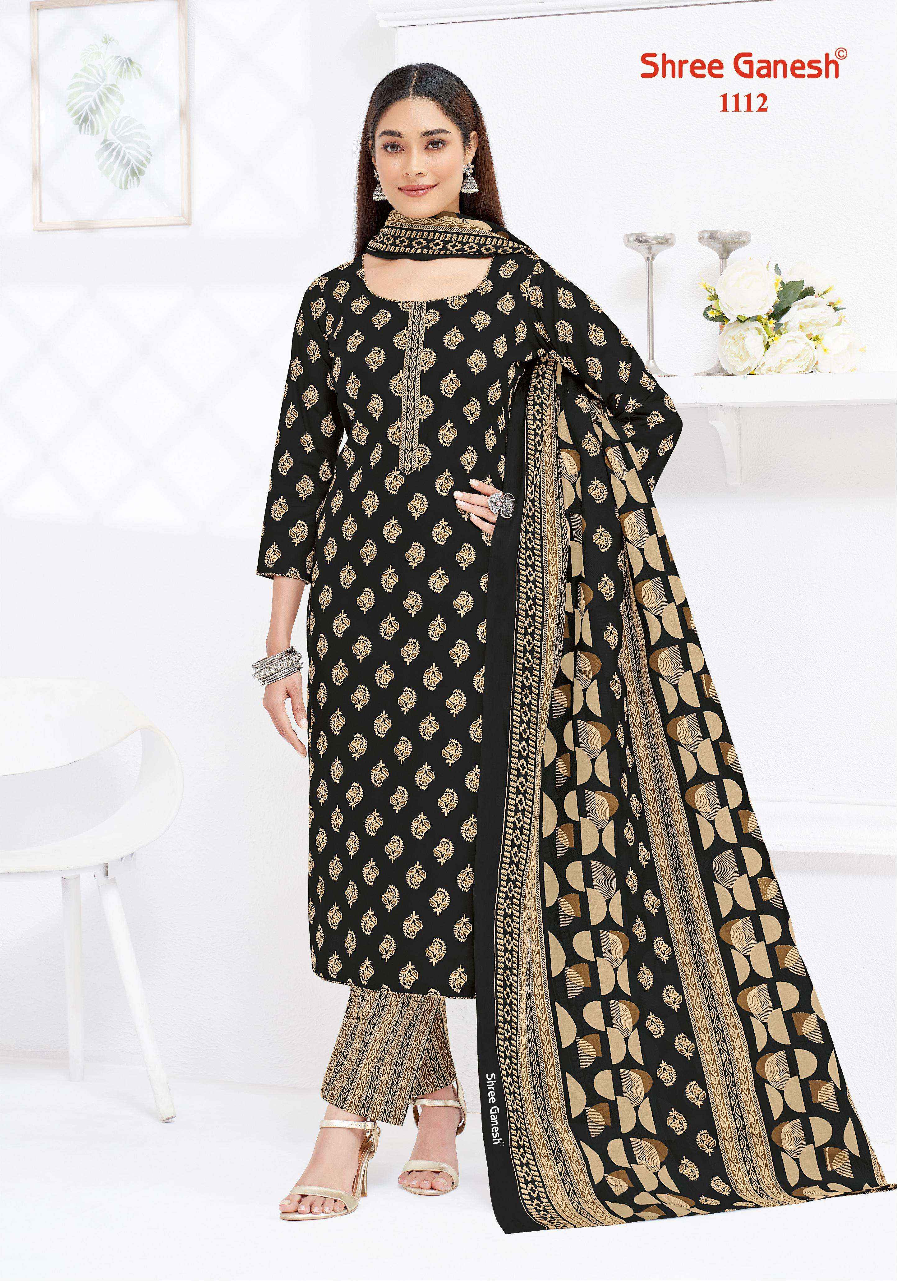 SHREE GANESH LEHRIYA VOL 1 COTTON PRINT LADIES KURTI PANT AND DUPATTA