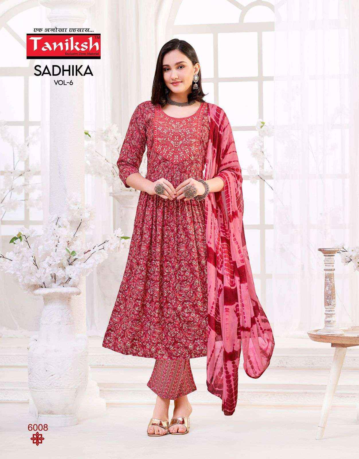 TANIKSH SADHIKA VOL 6 FANCY NAIRA CUT STYLE KURTI COMBO SET COLLECTION ( 8 PCS CATALOG )