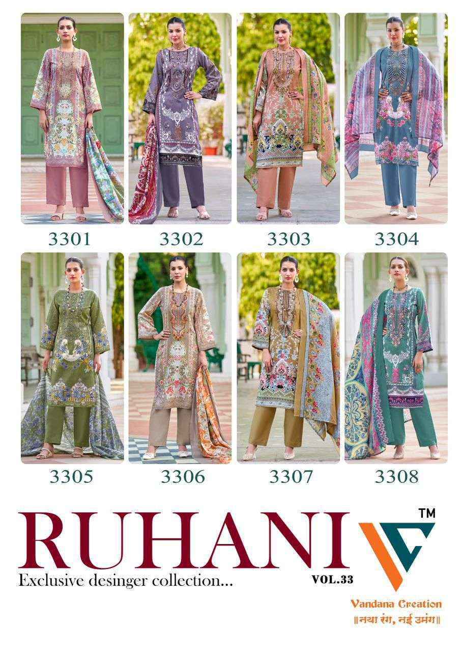 Vandana Creation Ruhani Vol 33 Cotton Dress Material Collection ( 8 Pcs Catalog )