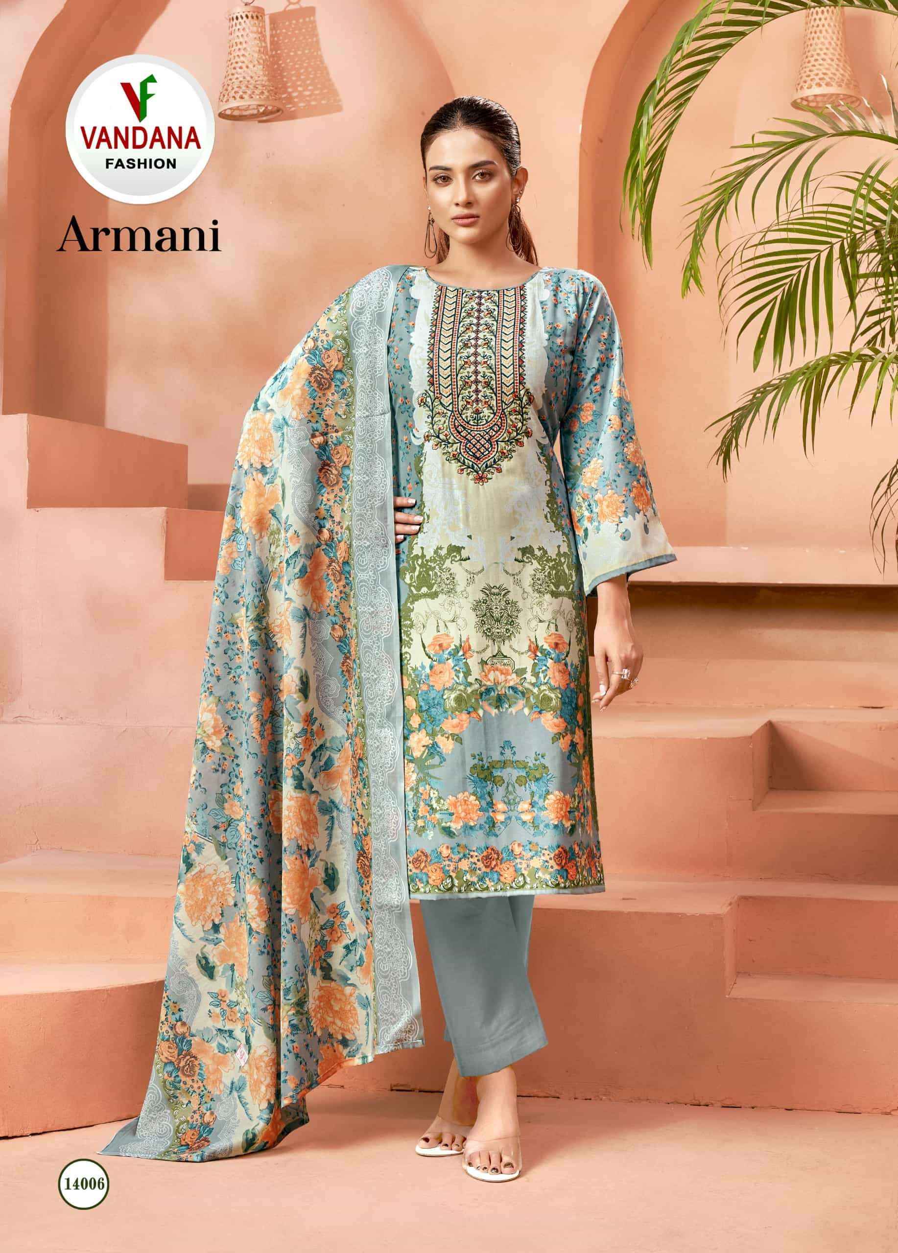 Vandana Fashion Armani Vol 14 Cotton Pakistani Dress Material ( 8 Pcs Catalogue )