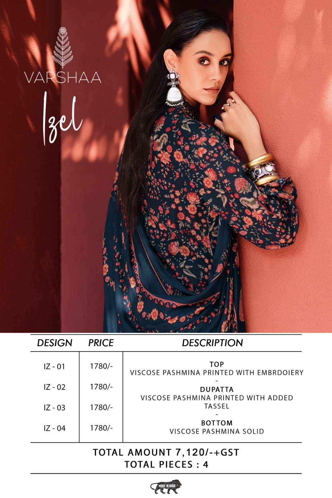 Varsha Izel Fancy Viscose Pashmina Winter Dress Collection ( 4 Pcs Catalog )
