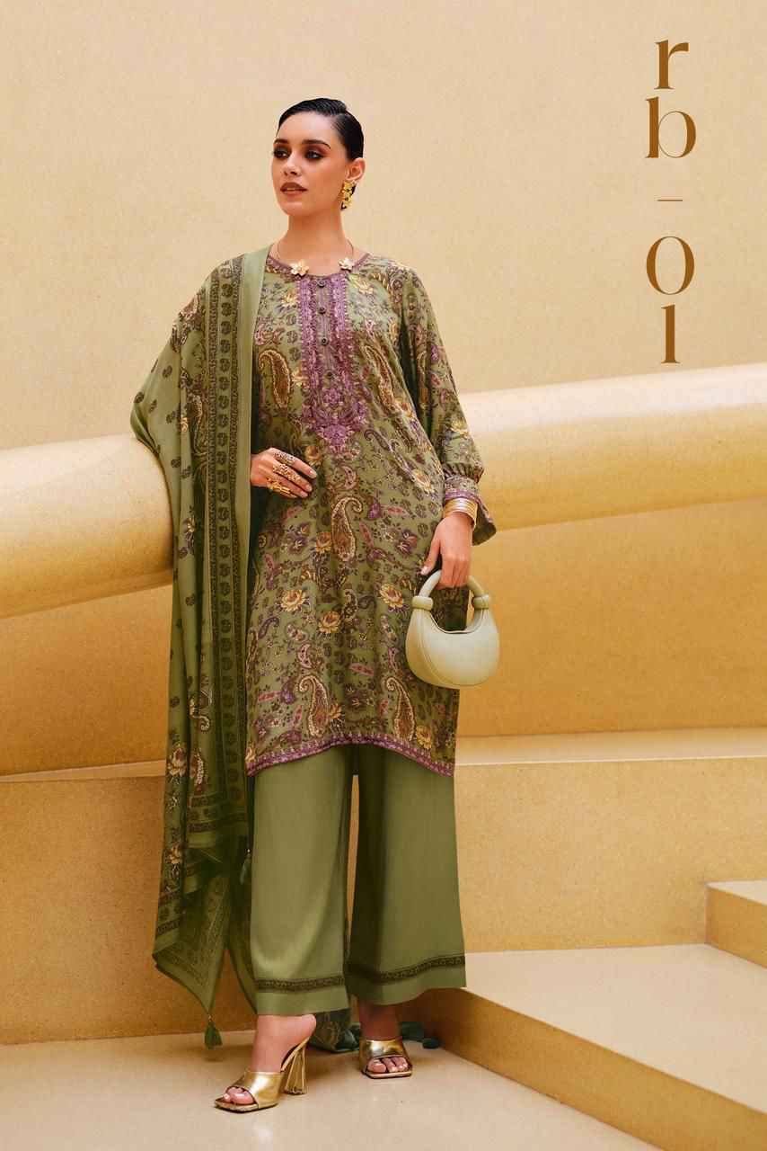 Varsha Rabane Viscouse Pashmina Dress Material Collection ( 4 Pcs Catalog )