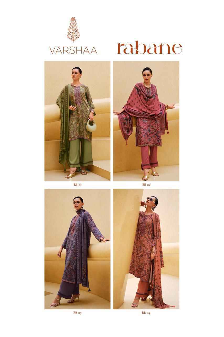 Varsha Rabane Viscouse Pashmina Dress Material Collection ( 4 Pcs Catalog )