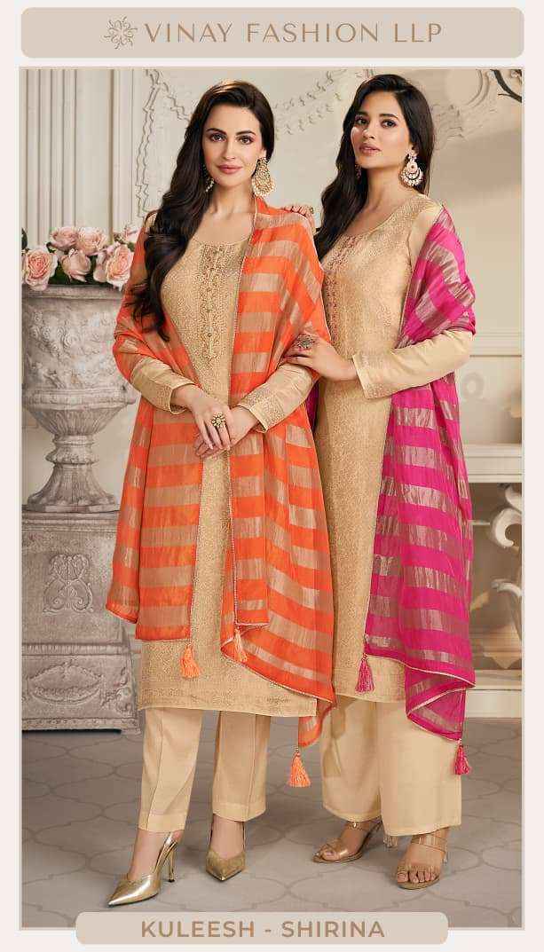 Vinay Fashion Kuleesh Shirina Jacquard Dress Material Collection ( 4 Pcs Catalog )