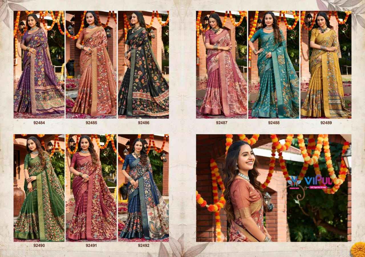 Vipul Anvi Vol 3 Soft Silk Saree Collection ( 9 Pcs Catalog )