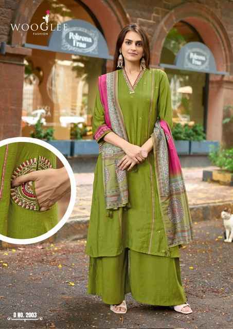 Wooglee Chitrangna Barline Viscose Kurti Combo Collection ( 6 Pcs Catalog )