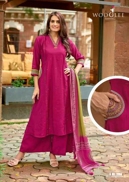 Wooglee Chitrangna Barline Viscose Kurti Combo Collection ( 6 Pcs Catalog )