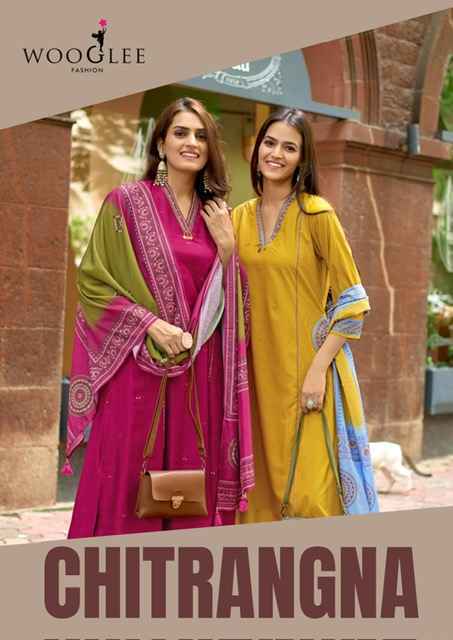 Wooglee Chitrangna Barline Viscose Kurti Combo Collection ( 6 Pcs Catalog )