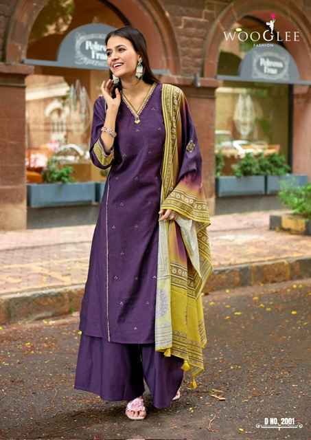 Wooglee Chitrangna Barline Viscose Kurti Combo Collection ( 6 Pcs Catalog )