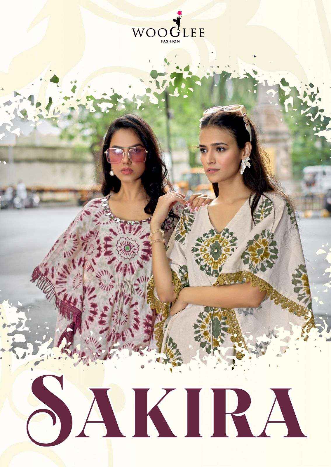 WOOGLEE SHAKIRA COTTON PRINT FANCY KURTI WITH BOTTOM PAIR COLLECTION ( 4 PCS CATALOG )