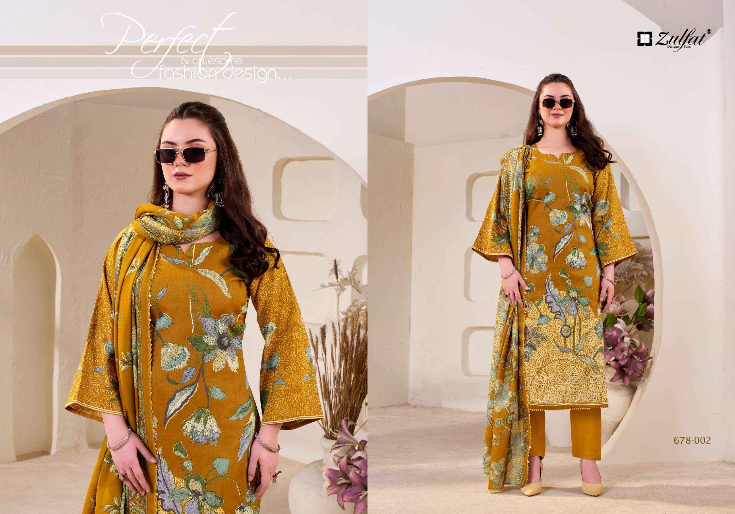 Zulfat Nasreen Jam Satin Dress Material Wholesale Price ( 4 Pcs Catalog )