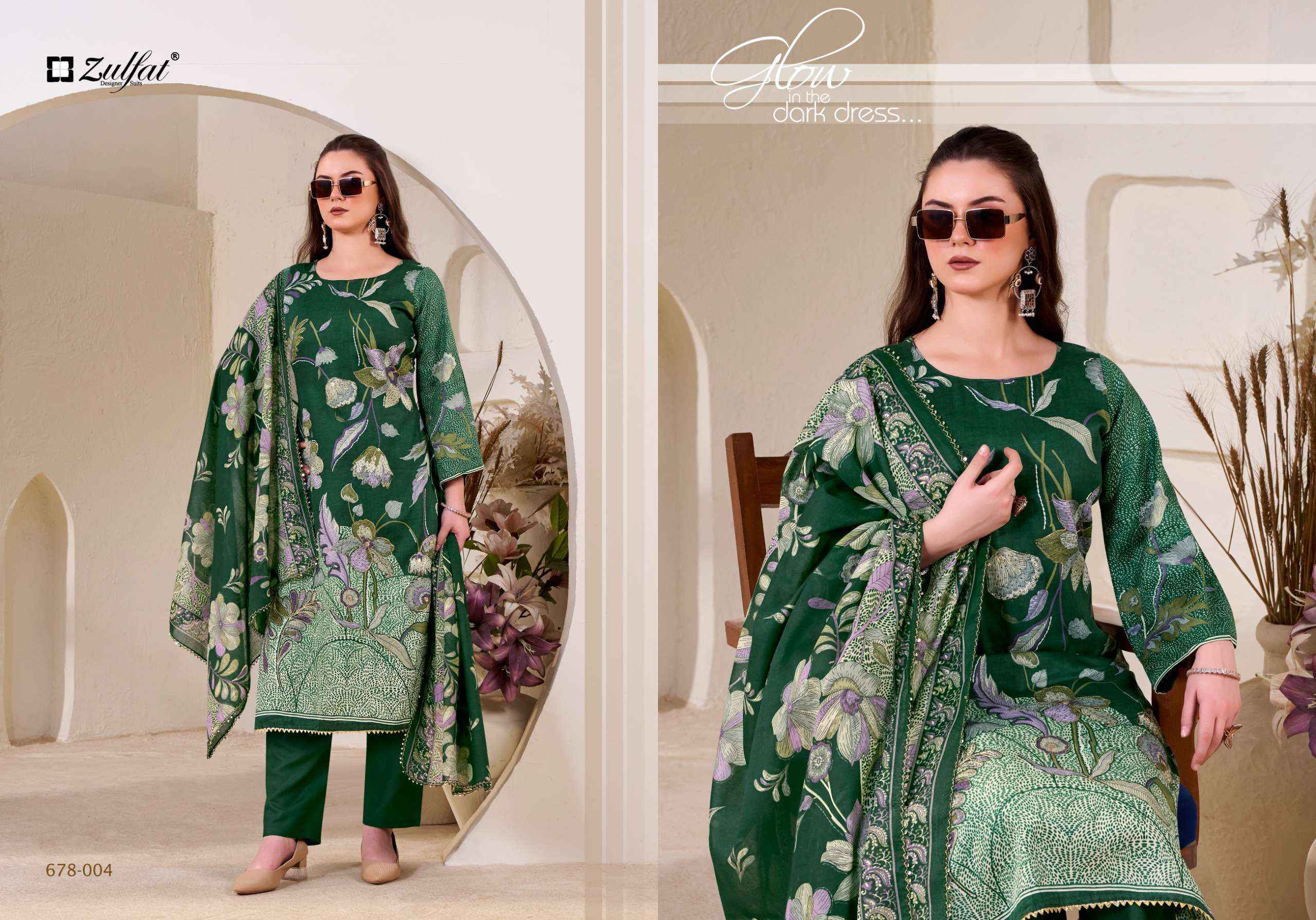 Zulfat Nasreen Jam Satin Dress Material Wholesale Price ( 4 Pcs Catalog )
