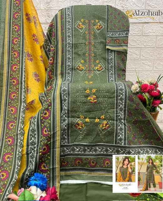 Alzohaib Rahma Cotton Pakistani Suit Surat Wholesale Catalog ( 4 Pcs Catalogue )