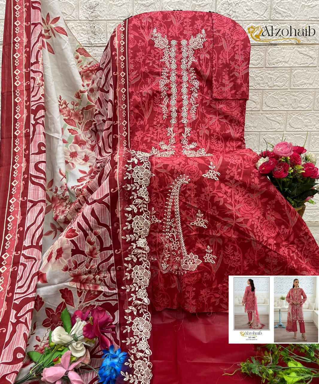 Alzohaib Riwayat Vol 1 Cotton Dress Material Surat Textile Bazaar ( 5 pcs Catalogue )