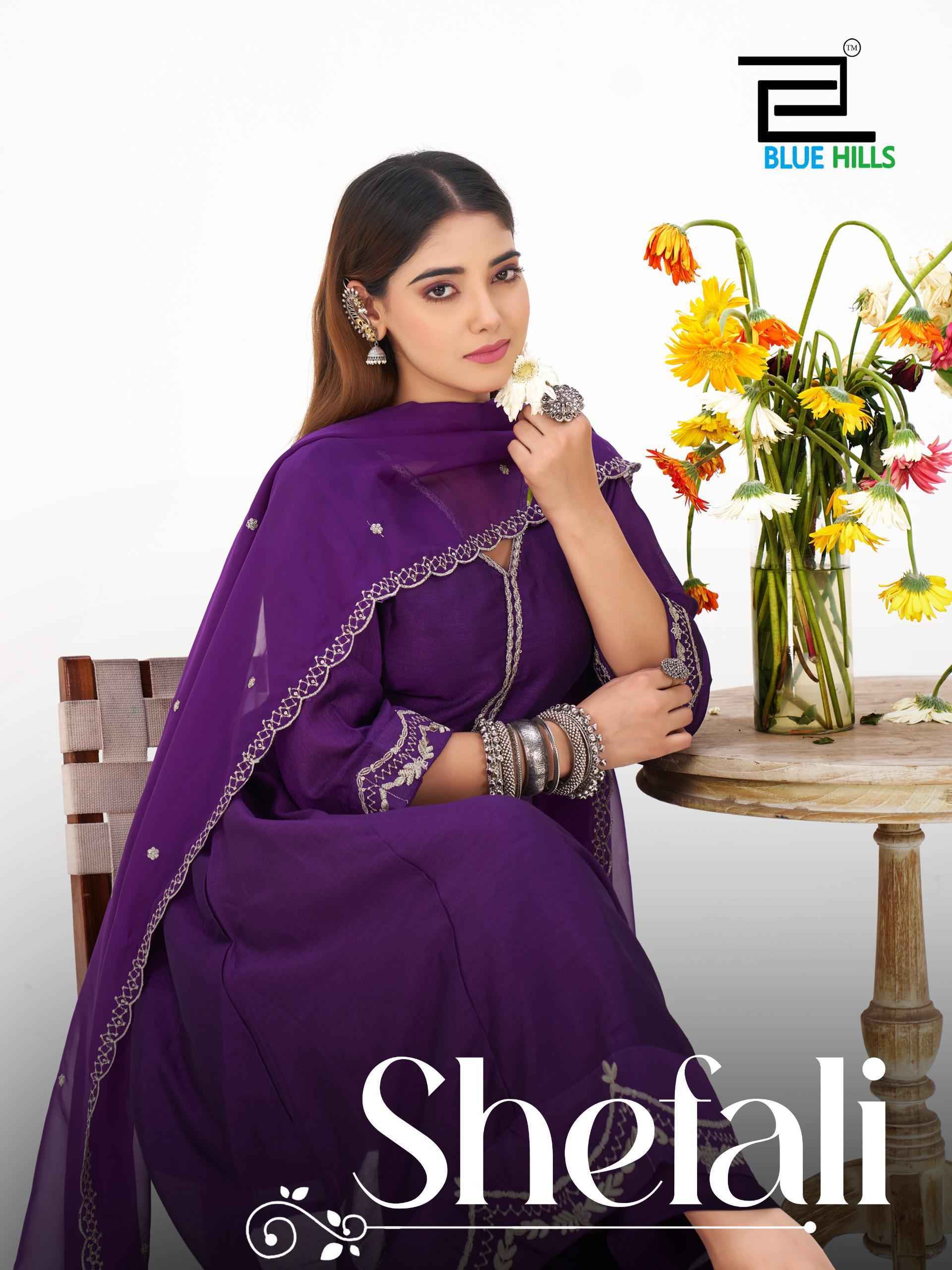 Blue Hills Shefali Vichitra silk Kurti Combo Collection ( 4 Pcs Catalog )